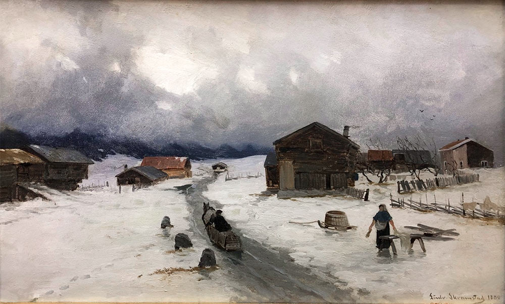 Ludvig Skramstad: «Sledefart» (1880)